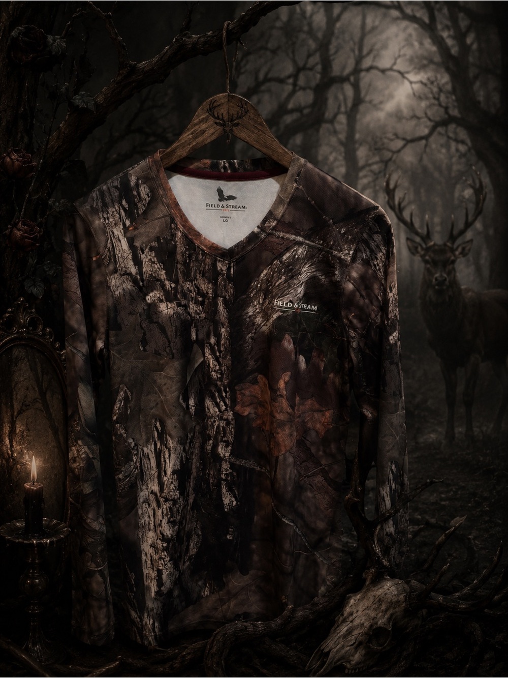 Field & Stream Camo Long Sleeve Performance Shirt Size Large